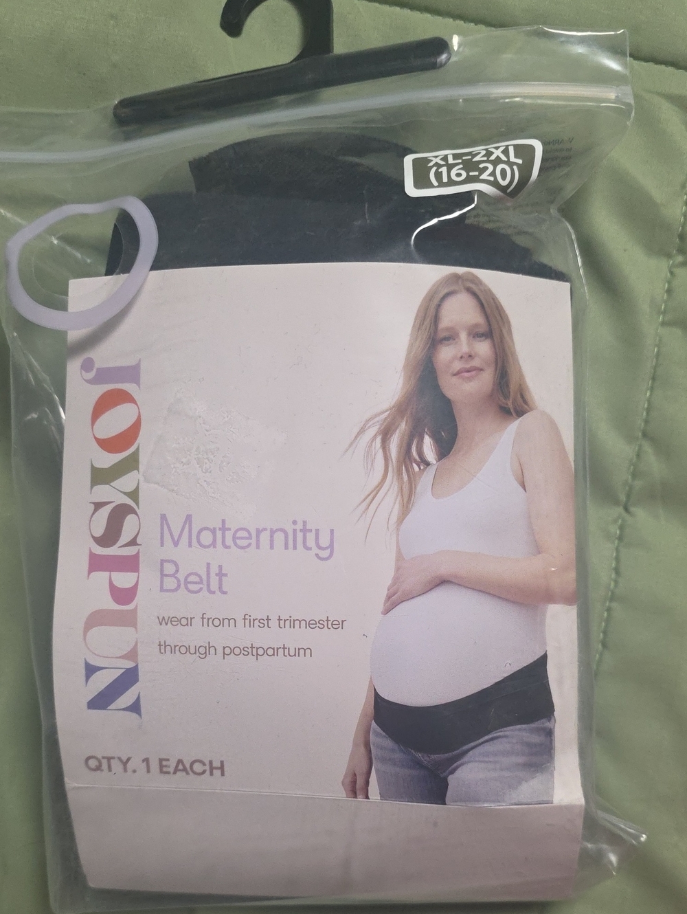 Joyspun Black Maternity Belt, Sz XL-2XL (16-20)